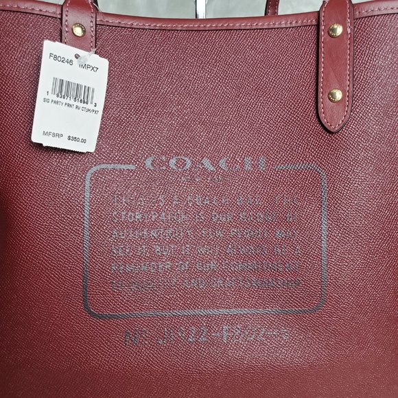 COACH REVERSIBLE CITY TOTE WITH ANIMAL PRINTS - Picture 8 of 8